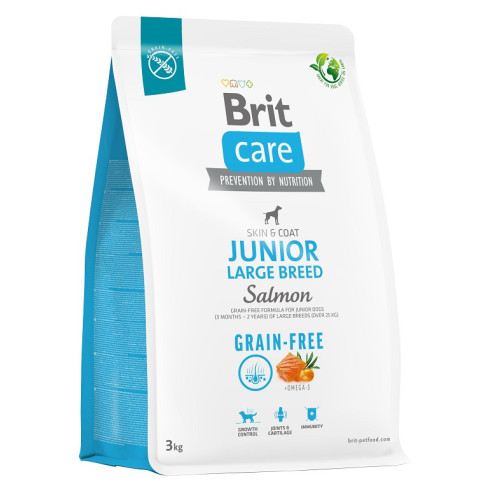 Brit Care Grain-free Junior Large Breed Salmon & Potato 3kg