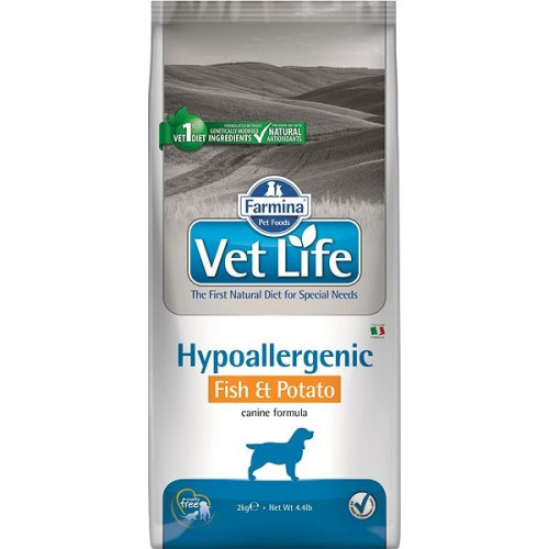 Farmina Vet Life dog hypoallergenic, fish & potato 2 kg Farmina Vet Life dog hypoallergenic, fish & potato 2 kg