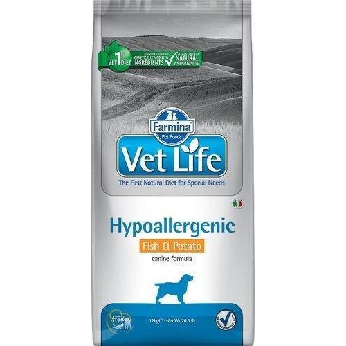 Farmina Vet Life dog hypoallergenic, fish & potato 12 kg