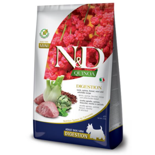 Farmina N&D Dog QUINOA (GF) Adult Mini, digestion, Lamb 0,8kg Farmina N&D Dog QUINOA (GF) Adult Mini, digestion, Lamb 0,8kg