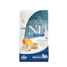 Farmina N&D Dog OCEAN (AG) Adult Mini, Codfish, spelt, oats & orange 0,8kg