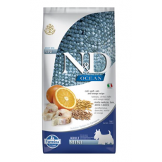 Farmina N&D Dog OCEAN (AG) Adult Mini, Codfish, spelt, oats & orange 7kg