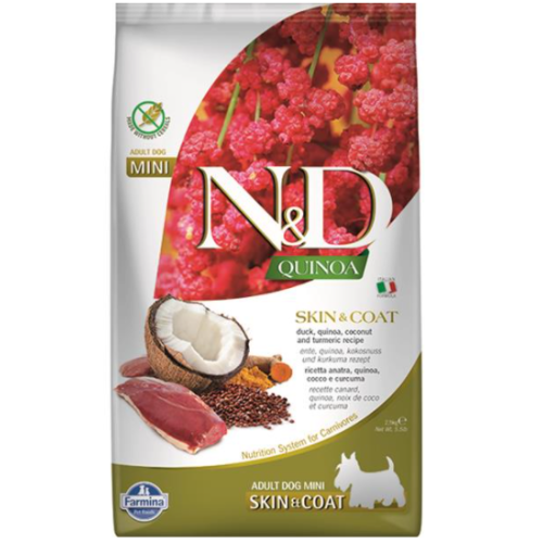 Farmina N&D Dog QUINOA (GF) Adult Mini, skin & coat, Duck & coconut 2,5kg Farmina N&D Dog QUINOA (GF) Adult Mini, skin & coat, Duck & coconut 2,5kg