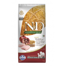 Farmina N&D Dog AG Adult Medium & Maxi, Light, Chicken, spelt, oats & pomegranate 12kg