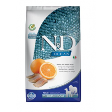 Farmina N&D Dog OCEAN (GF) Adult Medium & Maxi, Herring & orange 12kg