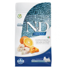 Farmina N&D Dog OCEAN PUMPKIN (GF) Adult Mini, Codfish & orange 0,8kg