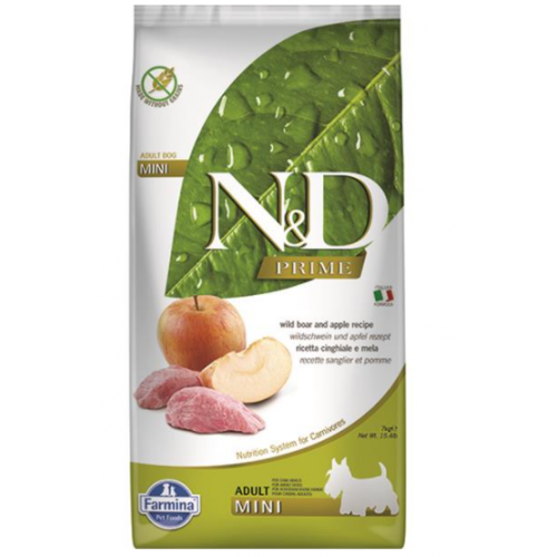 Farmina N&D Dog PRIME (GF) Adult Mini, Boar & apple 7kg Farmina N&D Dog PRIME (GF) Adult Mini, Boar & apple 7kg