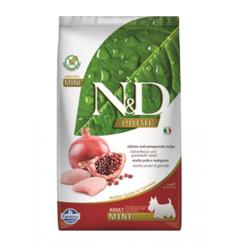 Farmina N&D Dog PRIME (GF) Adult Mini, Chicken & pomegranate 2,5kg Farmina N&D Dog PRIME (GF) Adult Mini, Chicken & pomegranate 2,5kg
