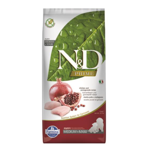 Farmina N&D Dog PRIME (GF) Puppy Medium & Maxi, Chicken & pomegranate 12kg Farmina N&D Dog PRIME (GF) Puppy Medium & Maxi, Chicken & pomegranate 12kg