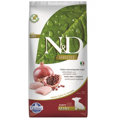 Farmina N&D Dog PRIME (GF) Puppy Mini & Medium, Chicken & pomegranate 7kg Farmina N&D Dog PRIME (GF) Puppy Mini & Medium, Chicken & pomegranate 7kg