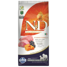 Farmina N&D Dog PUMPKIN (GF) Adult Medium & Maxi, Lamb & blueberry 12kg