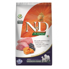 Farmina N&D Dog PUMPKIN (GF) Adult Medium & Maxi, Lamb & blueberry 2,5kg