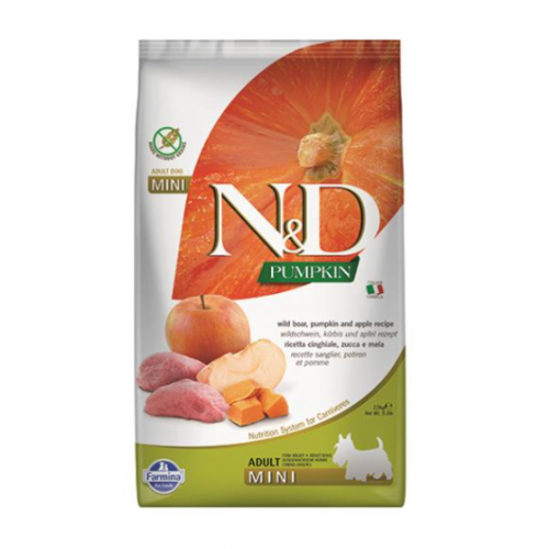 Farmina N&D Dog PUMPKIN (GF) Adult Mini, Boar & apple 2,5kg Farmina N&D Dog PUMPKIN (GF) Adult Mini, Boar & apple 2,5kg