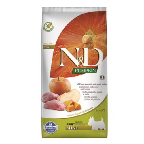 Farmina N&D Dog PUMPKIN (GF) Adult Mini, Boar & apple 7kg Farmina N&D Dog PUMPKIN (GF) Adult Mini, Boar & apple 7kg