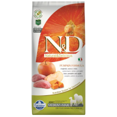 Farmina N&D Dog PUMPKIN (GF) Adult Medium & Maxi, Boar & apple 12kg