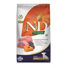 Farmina N&D Dog PUMPKIN (GF) Puppy Mini, Lamb & blueberry 2,5kg