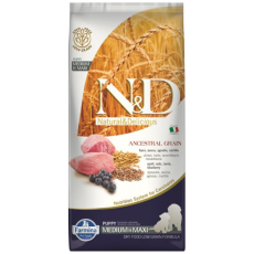 Farmina N&D Dog AG Puppy Medium & Maxi, Lamb, spelt, oats & blueberry 12kg