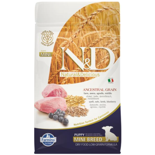 Farmina N&D Dog AG Puppy Mini, Lamb, spelt, oats & blueberry 0,8kg Farmina N&D Dog AG Puppy Mini, Lamb, spelt, oats & blueberry 0,8kg