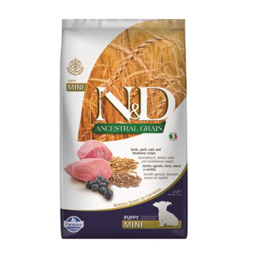 Farmina N&D Dog AG Puppy Mini, Lamb, spelt, oats & blueberry 2,5kg Farmina N&D Dog AG Puppy Mini, Lamb, spelt, oats & blueberry 2,5kg
