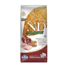 Farmina N&D Dog AG Senior Medium & Maxi, Chicken, spelt, oats & pomegranate 12kg
