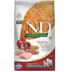 Farmina N&D Dog AG Senior Medium & Maxi, Chicken, spelt, oats & pomegranate 2,5kg