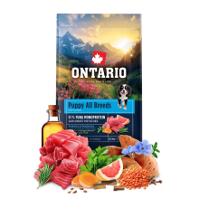 Ontario Puppy & Junior All Breeds Monoprotein Tuna & Sweet Potatoes 6,5kg