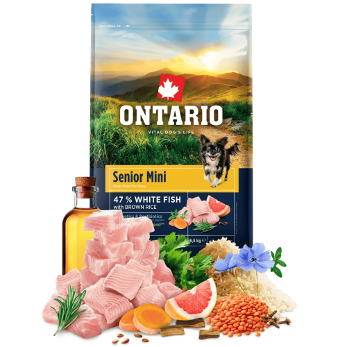 Ontario granuly Senior Mini ryba a ryža 6,5 kg