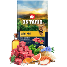 Ontario granuly Adult Mini jahňa a hnedá ryža 6,5 kg
