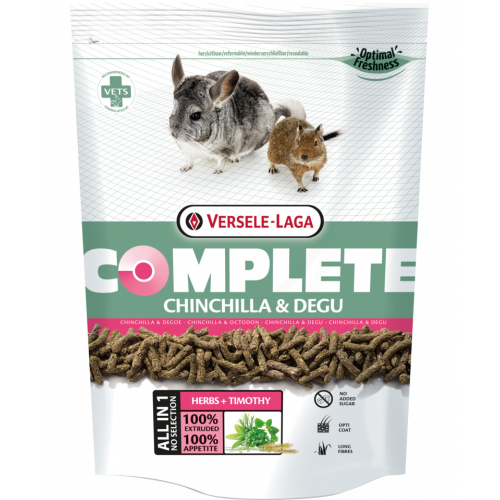 Versele-Laga Complete krmivo pre činčily a osmáky degu - 500g Versele-Laga Complete krmivo pre činčily a osmáky degu - 500g