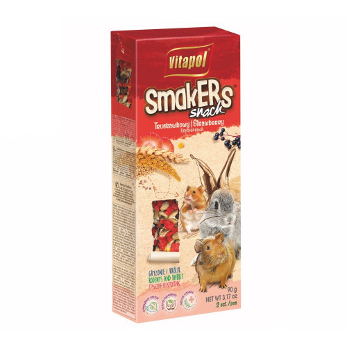 Vitapol Smakers Jahodové tyčinky pre hlodavce 90g Vitapol Smakers Jahodové tyčinky pre hlodavce 90g