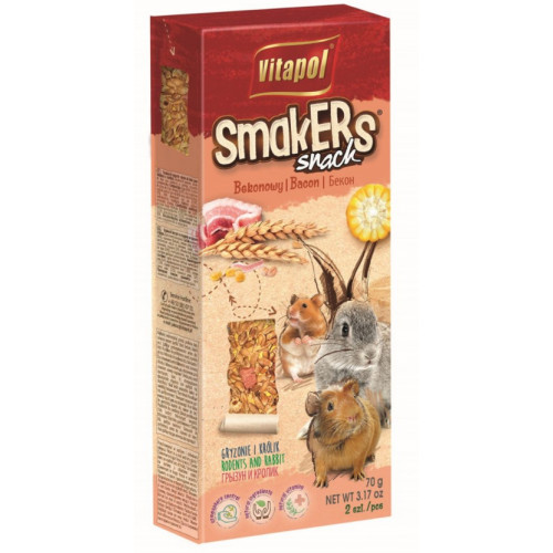 Vitapol Smakers Slaninové tyčinky pre hlodavce 90g