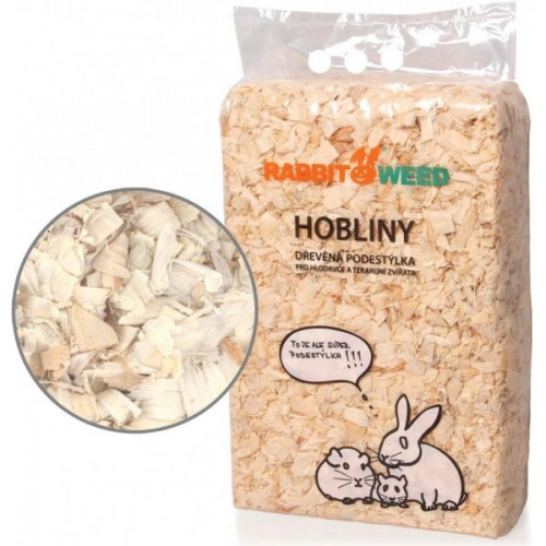 Rabbit Weed hobliny drevená podstielka 30l Rabbit Weed hobliny drevená podstielka 30l