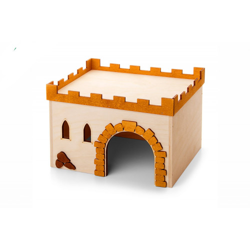Domček pre morčatá - Hrad rohový 24 x 18 x 16 cm Domček pre morčatá - Hrad rohový 24 x 18 x 16 cm