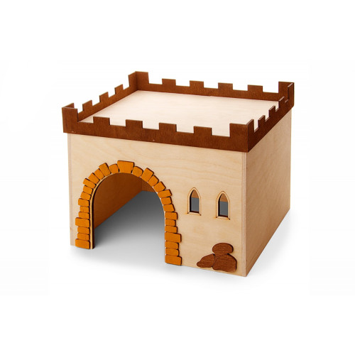 Domček pre králiky - Hrad rohový 29 x 24 x 22 cm