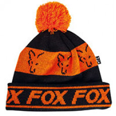 Fox čiapka Black / Orange Beanie 