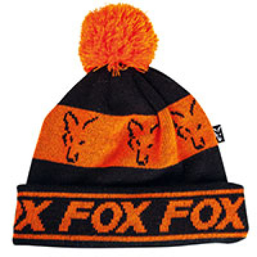 Fox čiapka Black / Orange Beanie 