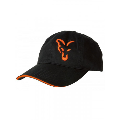 FOX Black/Orange Baseball Cap - šiltovka