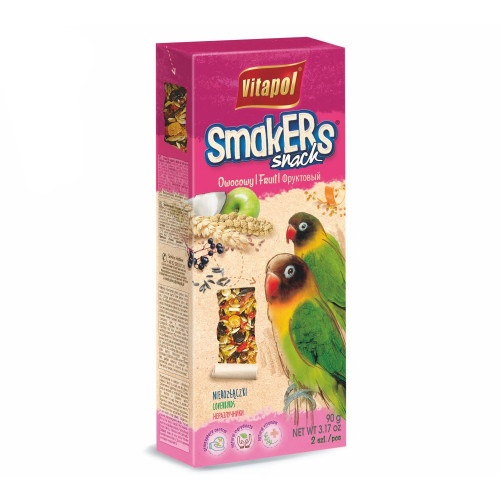 Vitapol Smakers Ovocné tyčinky pre agapornisy 90 g Vitapol Smakers Ovocné tyčinky pre agapornisy 90 g