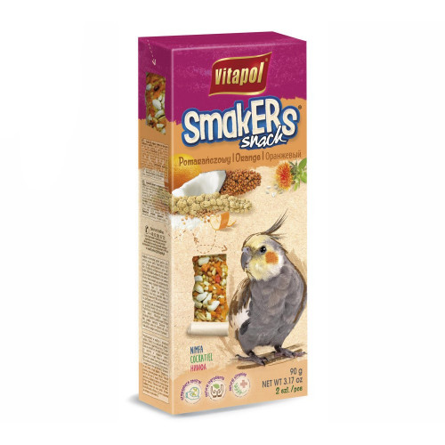 Vitapol Smakers Pomarančové tyčinky pre korely 90 g Vitapol Smakers Pomarančové tyčinky pre korely 90 g