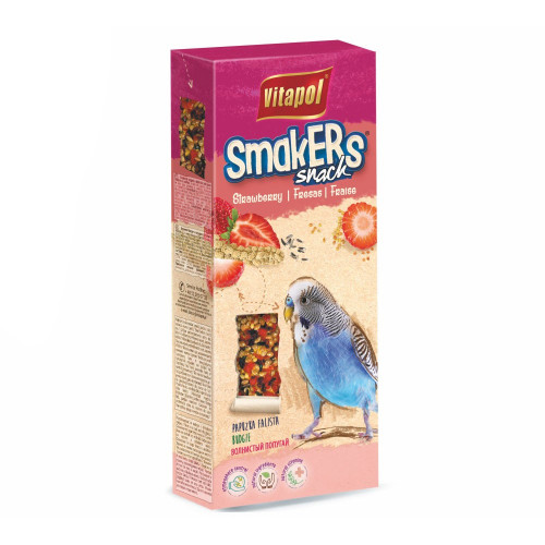 Vitapol Smakers Jahodové tyčinky pre andulky 90 g Vitapol Smakers Jahodové tyčinky pre andulky 90 g