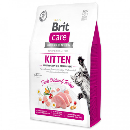 Brit Care granuly Cat Grain-Free Kitten kura a morka 2 kg Brit Care granuly Cat Grain-Free Kitten kura a morka 2 kg