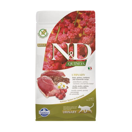 Farmina N&D cat QUINOA (GF) adult, urinary, duck & cranberry 1,5 kg Farmina N&D cat QUINOA (GF) adult, urinary, duck & cranberry 1,5 kg