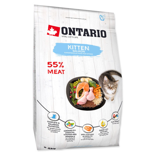ONTARIO Kitten Salmon granule pre mačiatka 2 kg ONTARIO Kitten Salmon granule pre mačiatka 2 kg