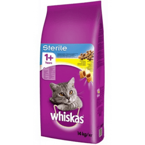 WHISKAS Adult Sterile Cat s kuracím mäsom 14kg WHISKAS Adult Sterile Cat s kuracím mäsom 14kg