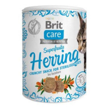 Brit Care snack pre sterilizované mačky Superfruits sleď 100g