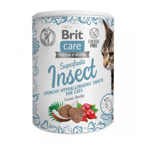 Brit Care snack pre mačky Superfruits hmyz 100g Brit Care snack pre mačky Superfruits hmyz 100g