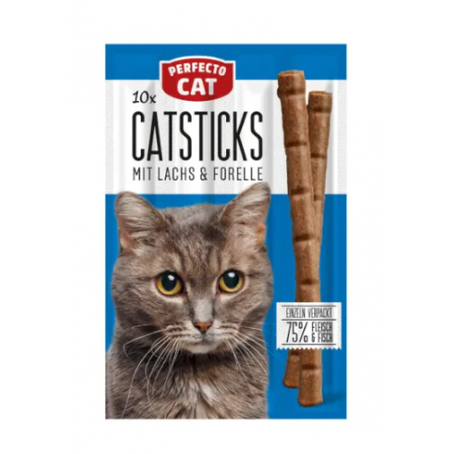 Perfecto Cat Tyčinky Losos a Pstruh 10ks Perfecto Cat Tyčinky Losos a Pstruh 10ks