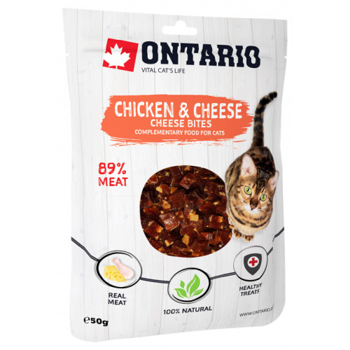 Ontario cat pochúťka 50 g kuracie kúsky so syrom Ontario cat pochúťka 50 g kuracie kúsky so syrom