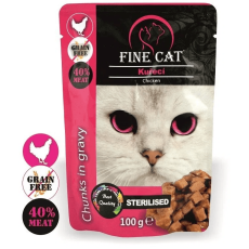 FINE CAT kuracia kapsička v omáčke - Sterilised 100 g