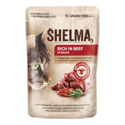 Shelma kapsička pre mačky hovädzia 85 g Shelma kapsička pre mačky hovädzia 85 g